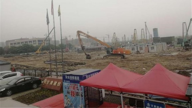 杭州百酈玲瓏府項目工程樁 及圍護樁順利完成