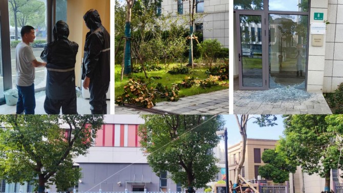 臺風“貝碧嘉”和“普拉?！眮硪u! 甘建投商務(wù)廣場全力出擊、守護平安